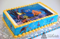 Fish and Coral Second Birthday Cake, Vanilla Buttercream Icing