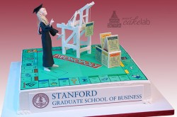 Fwon-opoly Graduation, Stanford Business School, Oakland Crane in Chocolate